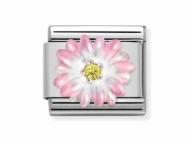 Nomination Classic Silber 330321 05 - Edelstahl - Sterling Silber charm - Blume - Rosa