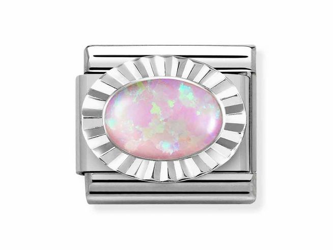 Nomination 330507 38 Classic - Rosa Opal - diamantiert Silber