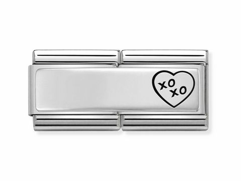 NOMINATION 330710 15 - DOUBLE Classic Silver Shine Herz XOXO