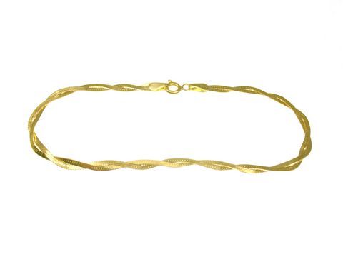 Armband geflochten - Diamantschliff Gold 585 - 19 cm
