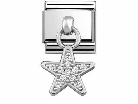 Nomination 331800 05 Classic CHARMS Edelstahl + Silber - Stern