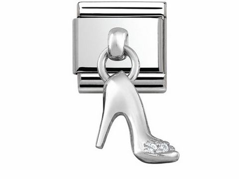 Nomination 331800 07 Classic CHARMS Edelstahl + Silber - Schuh
