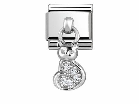 Nomination - 331800 18 - Classic Charms - Katze - Silber + Zirkonia - CHARMS