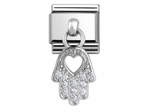 Nomination - 331800 20 - Classic Charms - Hand der Fatima - Silber + Zirkonia - CHARMS