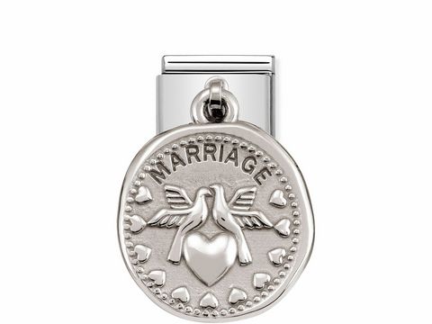 NOMINATION 331804 09 - CLASSIC Silver Shine Wishes - Herz MARRIAGE