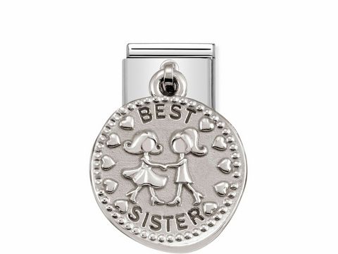 NOMINATION 331804 14 - CLASSIC Silver Shine Wishes - Schwestern BEST SISTER