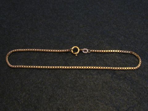 Veneziakette Armband - ROTGOLD 585 - 14,5 cm 1,4 mm