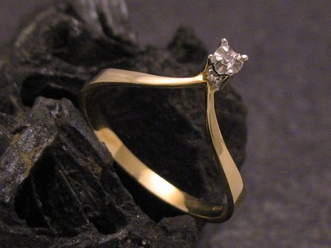 Goldring - elegant - Gold 585 - Diamant - Gr. 55