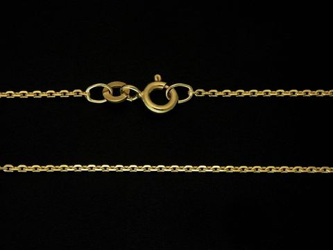 Anker Kette - Gold 333 - 90 cm - diamantiert - 1 x 1 mm