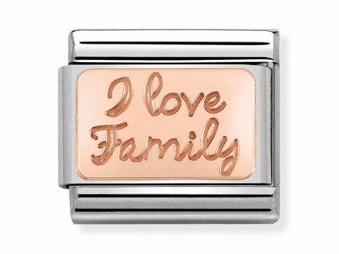 Nomination - 430101 41 - I love Family - Platte - Rosgold Classic - Familie