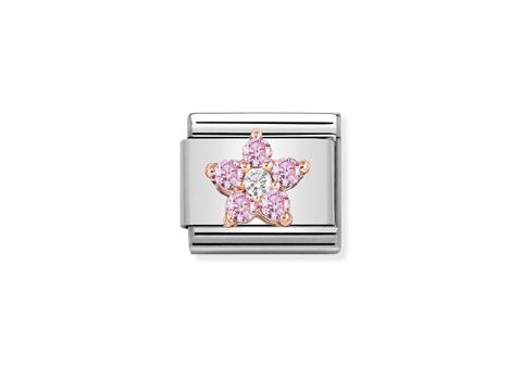 NOMINATION Classic - Rosgold  430317 04 - Blume rosa weiss