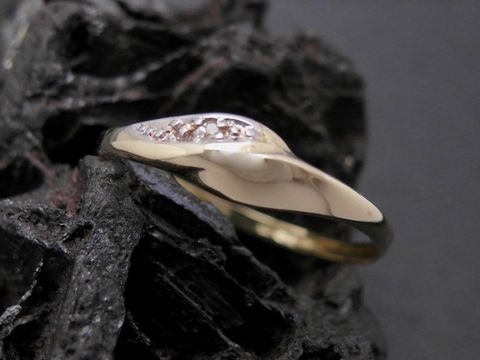 Gold Ring - ausdrucksstark - Gold 585 bicolor - Diamant - Goldring - Gr. 48
