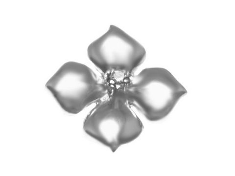 Blume - Diamant Gold Anhnger - Weigold -