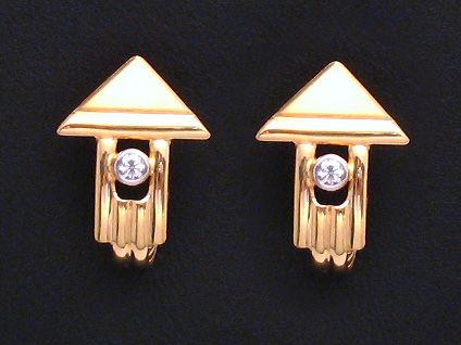 Gold Ohrringe individuell - DESIGN - Zirkonia
