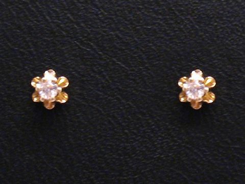 Gold Ohrringe Gold 585 - Diamant zus. 0,04 ct.