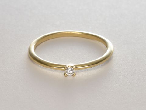 Gold Ring - Verlobungsring - 585 Gold - verfhrerisch - Brillant 0,04 ct. W/Si - Gr. 52