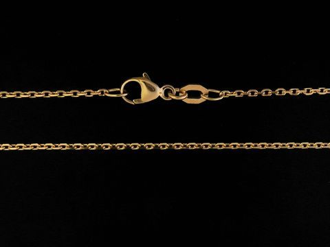 Anker Kette - Gold 750 - 40 cm - diamantiert - 1 x 1 mm