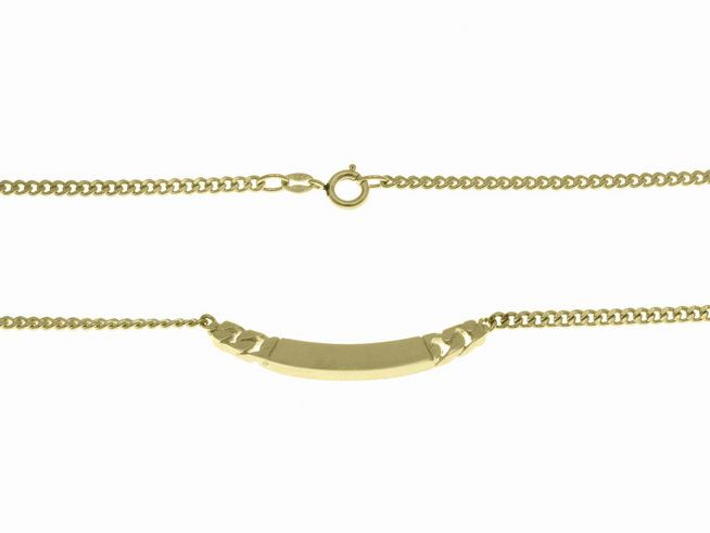 Collierkette mit Mittelteil 333 - Gelbgold - Retro - 39 cm