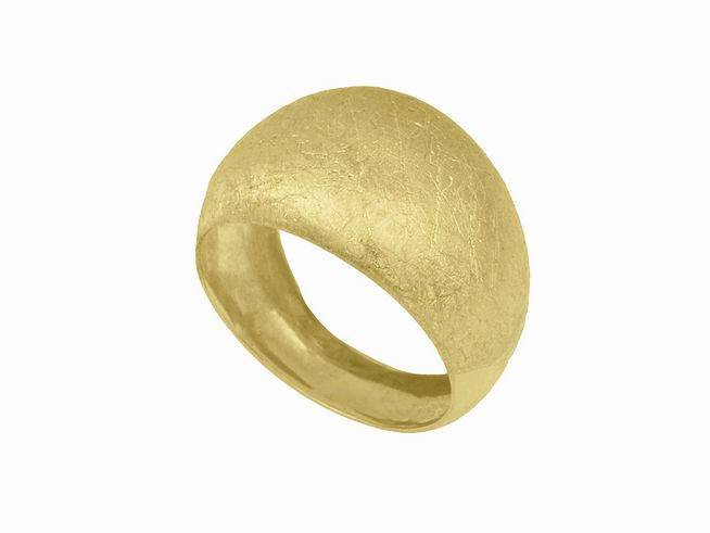 Gelbgold Ring - elegant - Gelbgold 750 teilmattiert - Gr. 63
