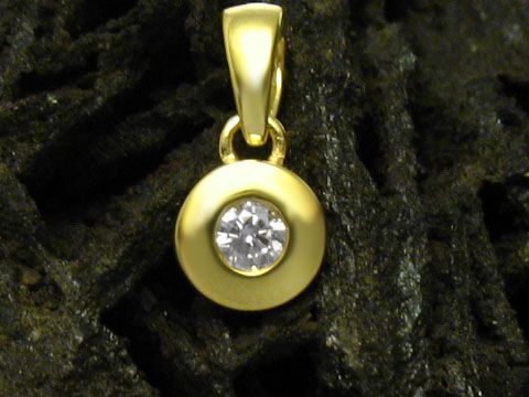 Anhnger MODERN 585 Gold traumhaft Diamant