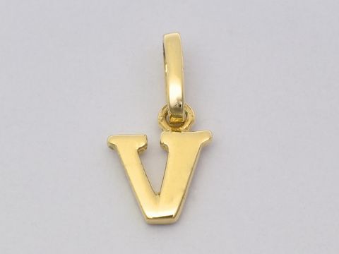 Gold Buchstaben Anhnger Buchstabe  - V - Initialen