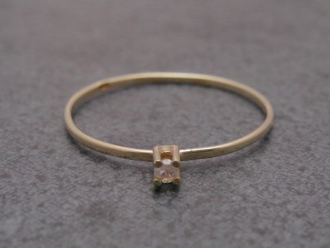 Gold Ring - filigran - Gold 585 - Diamant - Goldring - Gr. 50