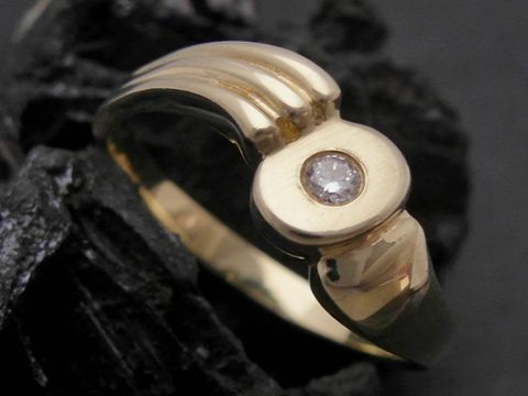 Gold Ring - unwiderstehlich - Gold 585 - Brillant - Goldring - Gr. 54