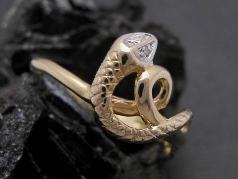 Gold Ring Verschlungen Gold 333 Bicolor Diamant Goldring Gr 56