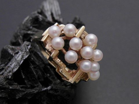 Gold Perlen Ring - Perlentraum - Gr. 53 - Zuchtperle 3,2 mm - Gold 585