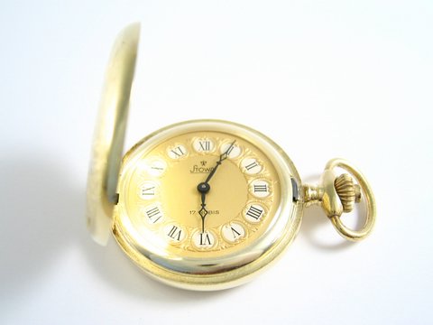 Taschen Uhr - STOWA - Rarität - vergoldet - Handaufzug