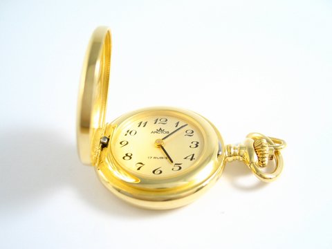 Taschen Uhr - ARCTOS - Rarität - vergoldet - Handaufzug