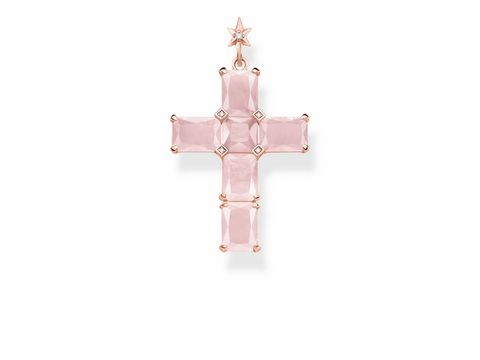 Thomas Sabo PE890-417-9 Anhnger - Silber Rosgold - pink - Kreuz