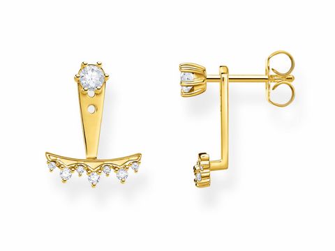 Thomas Sabo Charming Collection - H2153-414-14 - Krone - 1 Stck Ohrstecker - Ohrring - Ear Jacket - Silber - Gelbgold