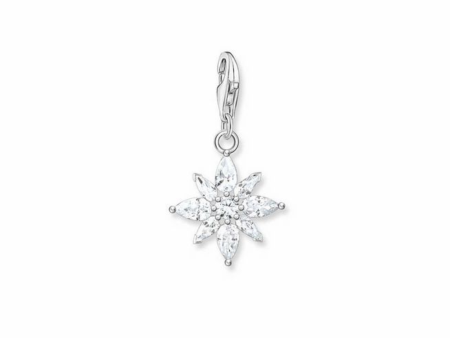 Thomas Sabo Charms-Anhnger - 1863-051-14 Blume - Sterling Silber + Zirkonia wei