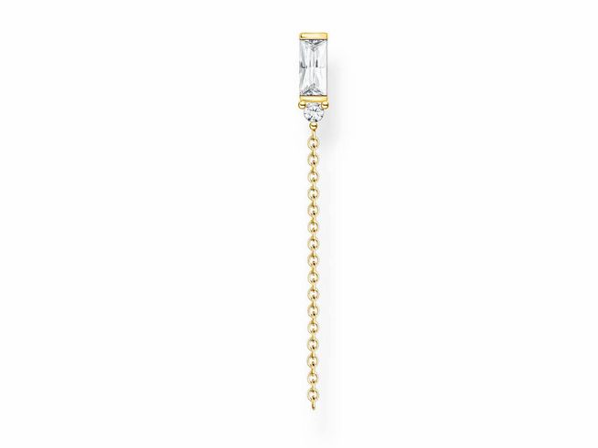 Thomas Sabo Charming 1 Stck Ohrring - H2183-414-14 - Sterling Silber - verg. Gelbgold + Zirkonia wei