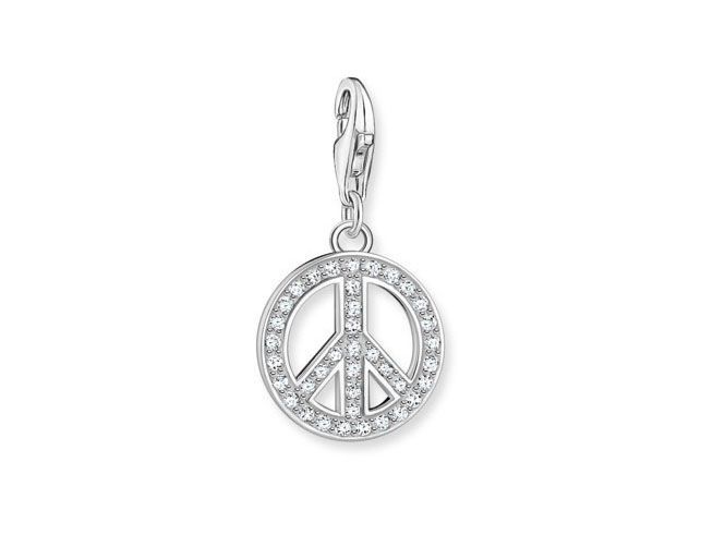 Thomas Sabo Charm-Anhnger - Peace 1880-051-14 - Sterling Silber - Zirkonia - wei