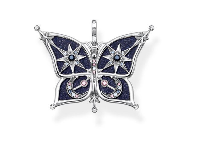 Thomas Sabo Schmetterling Anhnger - PE929-945-7 Sterling Silber + Glas-Keramik + synth. Spinell + Zirkonia