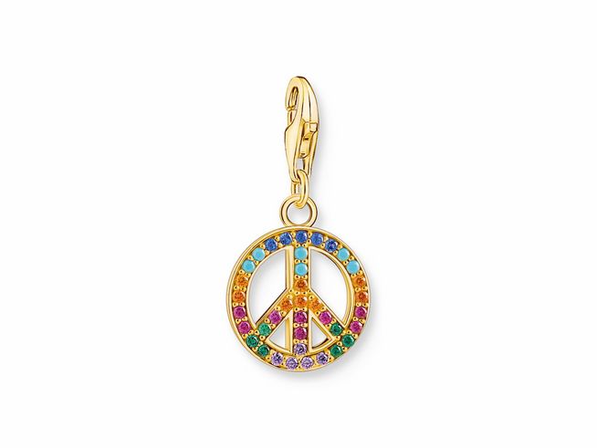 Thomas Sabo 1898-488-7 - Charm-Anhnger - Sterling Silber verg. Gelbgold - Peace