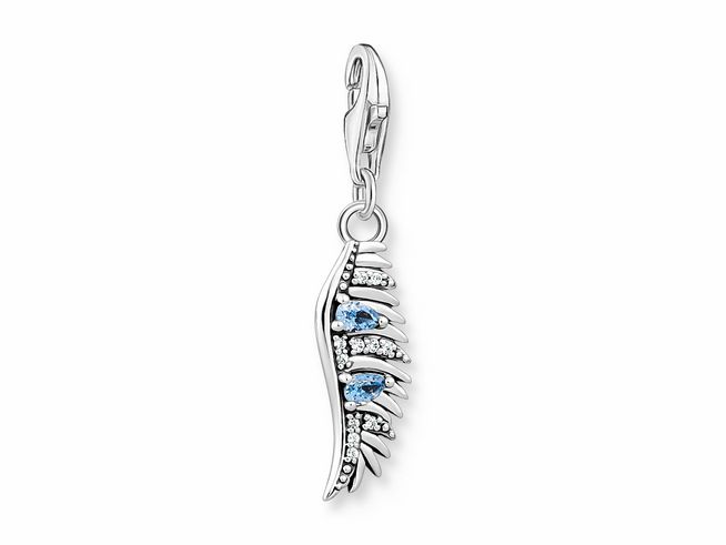 Thomas Sabo 1905-644-1 - Charm-Anhnger - Sterling Silber - geschwrzt + syn. Spinell + Zirkonia - Phnix Flgel