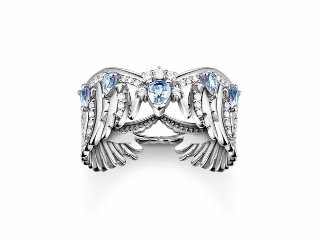 Thomas Sabo TR2411-644-1-48 - Ring - Sterling Silber - geschwrzt + syn. Spinell + Zirkonia - Gr. 48