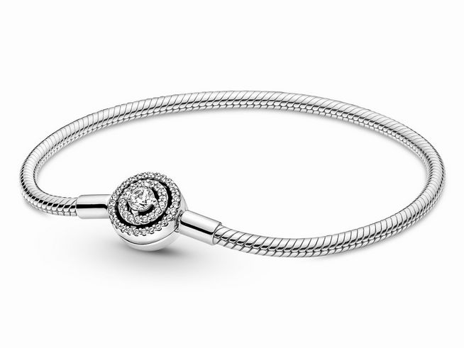 Pandora Armband 590038C01-16 - Halo Schlangenkette Armband - Sterling Silber - Zirkonia - klar - 16 cm