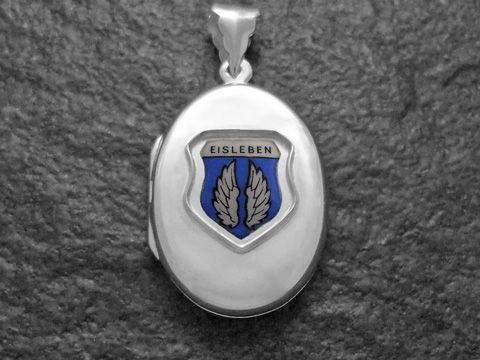 Eisleben Stadtwappen - Deutschland Wappen - Silber Medaillon