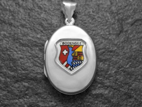 Bodensee Stadtwappen - Deutschland Wappen - Silber Medaillon
