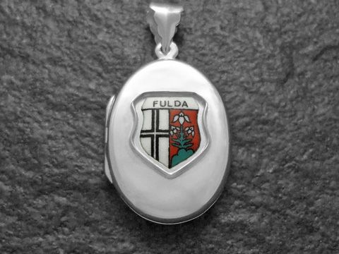 Fulda Stadtwappen - Deutschland Wappen - Silber Medaillon