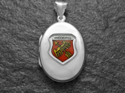 Wedding Stadtwappen - Deutschland Wappen - Silber Medaillon