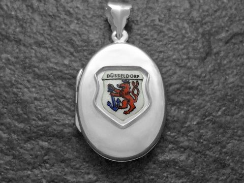 Dsseldorf Stadtwappen - Deutschland Wappen - Silber Medaillon