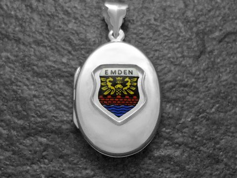 Emden Stadtwappen - Deutschland Wappen - Silber Medaillon