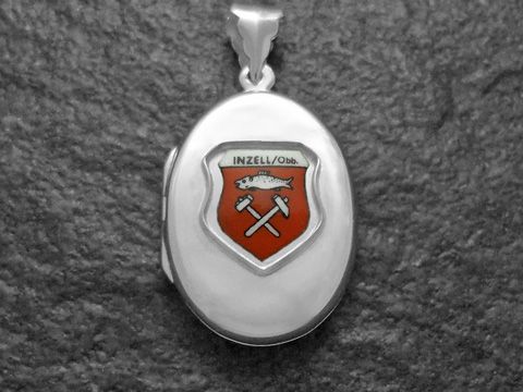 Inzell Stadtwappen - Deutschland Wappen - Silber Medaillon