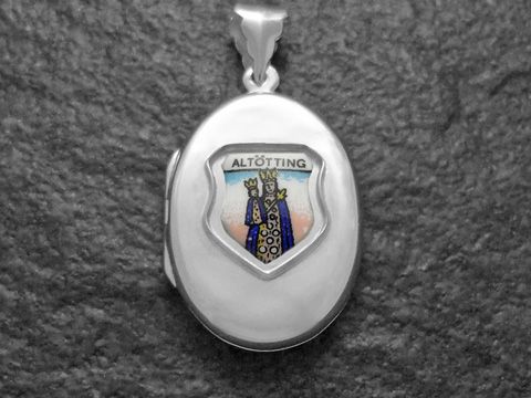 Alttting Stadtwappen - Deutschland Wappen - Silber Medaillon