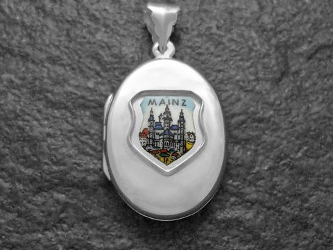 Mainz Mainzer Dom - Deutschland Wappen - Silber Medaillon